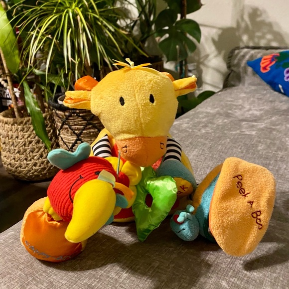 Jellycat Jelly Kitten Plush Giraffe Rattle Musical Pull Crinkle Mirror Large - Picture 1 of 8